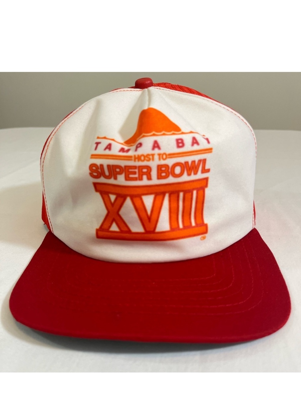 New Era VTG Super Bowl 18 XVIII Tampa Bay Host Trucker Hat, Mesh Back